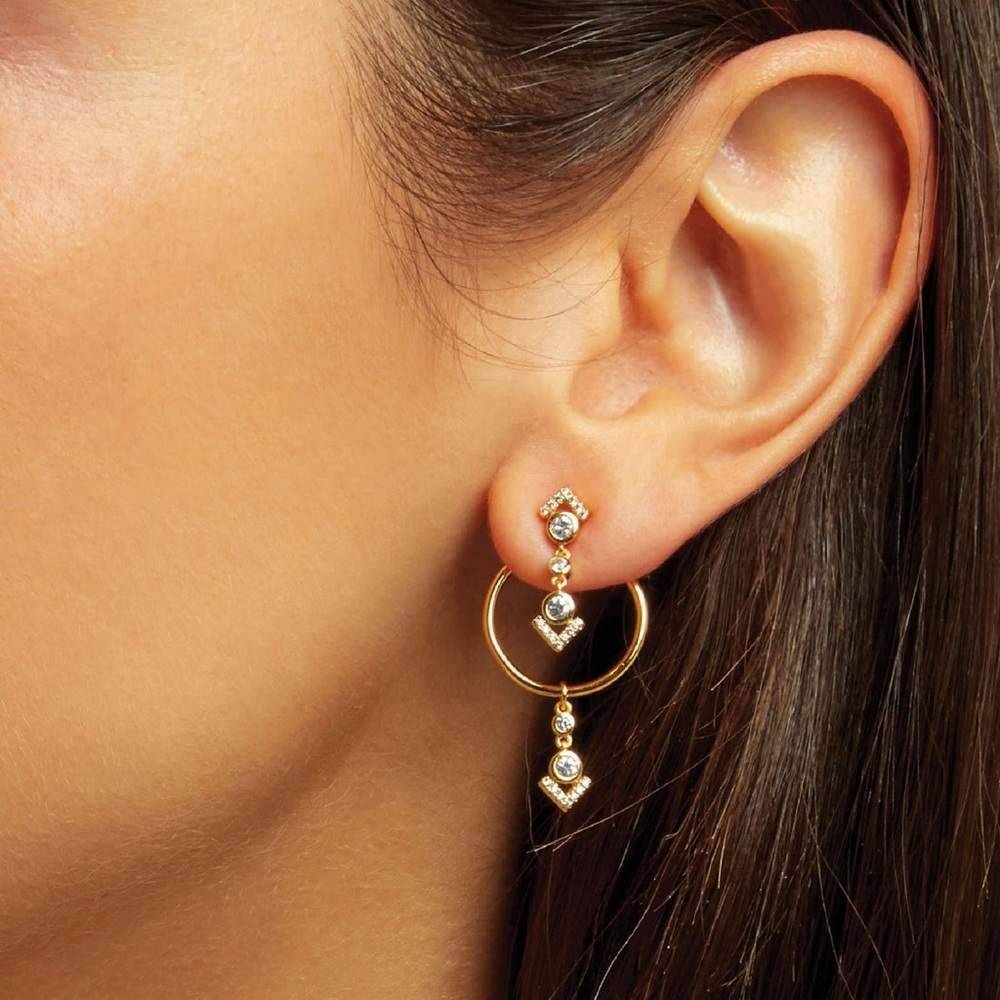 Shashi 18k Elegant Gold Drop Dangle Earrings